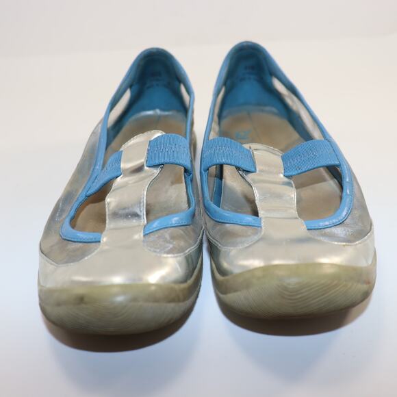NikeLab G Series Metallic Silver Blue Flats Size 6.5 - Picture 3 of 6